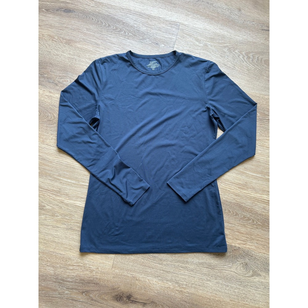 ClimateRight by Cuddl Duds Women's Gray Long Sleeve Base Layer Top Size M